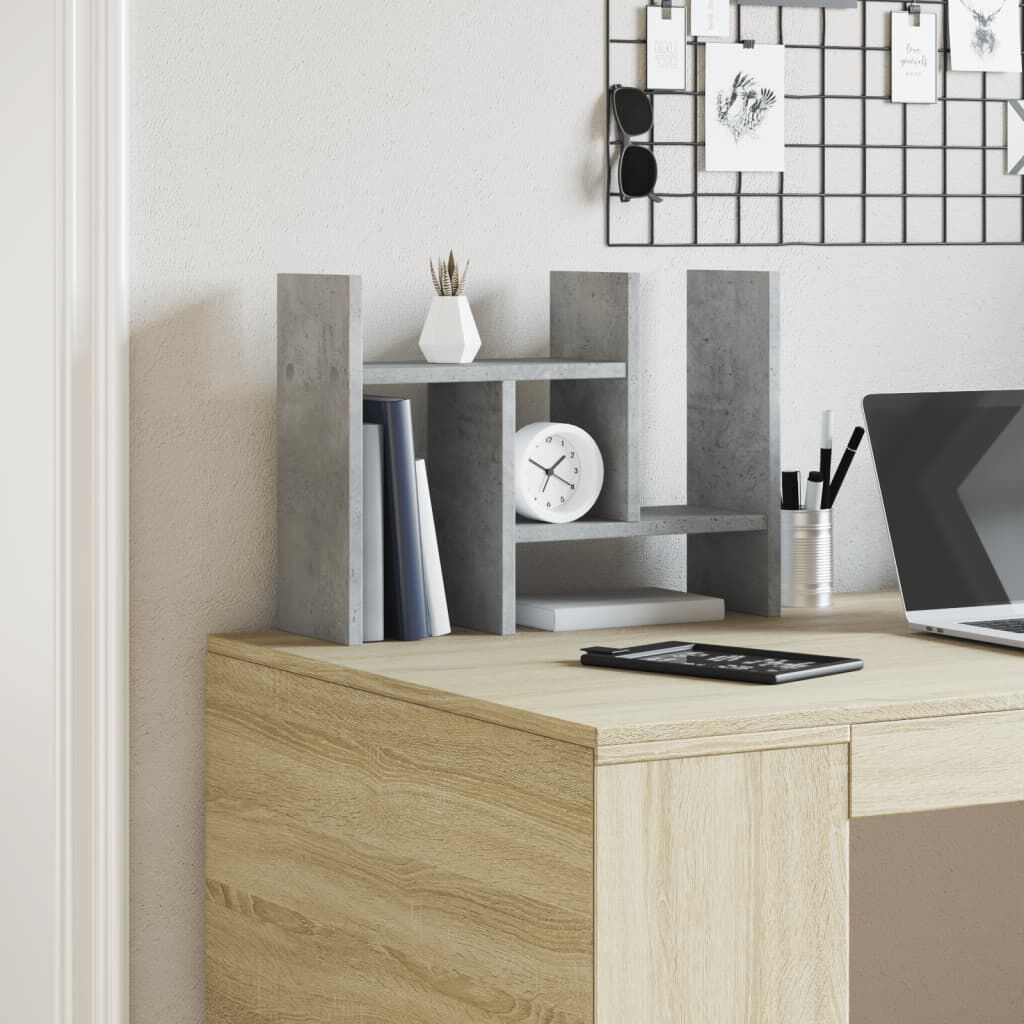 vidaXL Έπιπλο Οργάνωσης Γραφείου Γκρι Σκυρ 34,5x15,5x35,5εκ Επεξ. Ξύλο