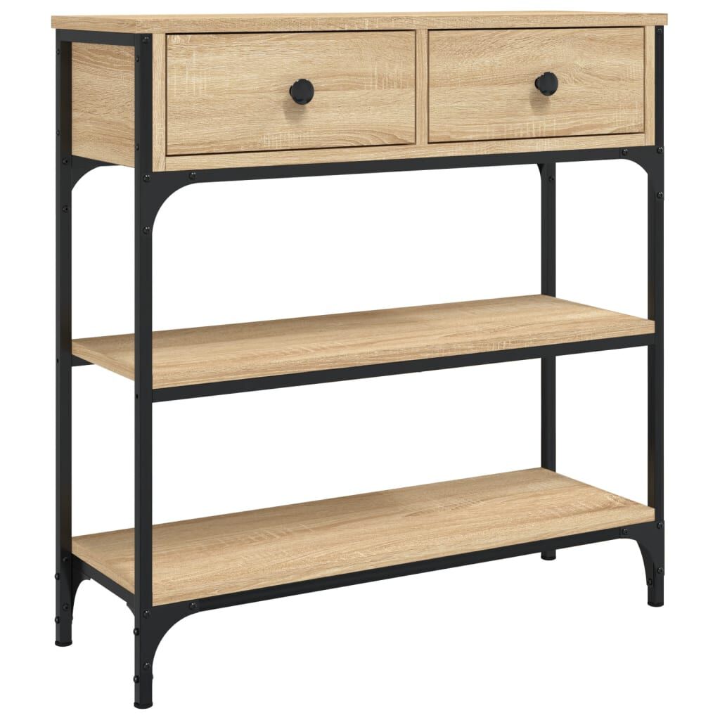 vidaXL Τραπέζι Κονσόλα Sonoma Δρυς 72,5x25x75 εκ. Επεξεργασμένο Ξύλο