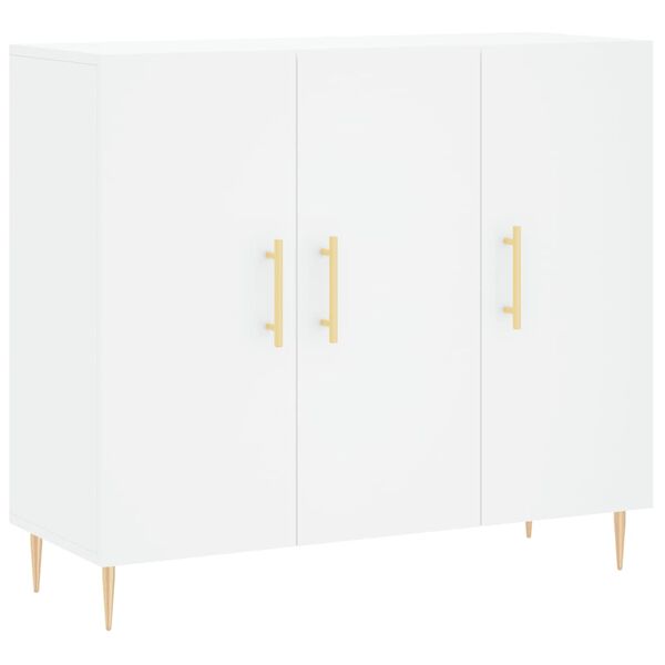 vidaXL Μπουφές Λευκός 90 x 34 x 80 εκ. από Επεξεργασμένο Ξύλο