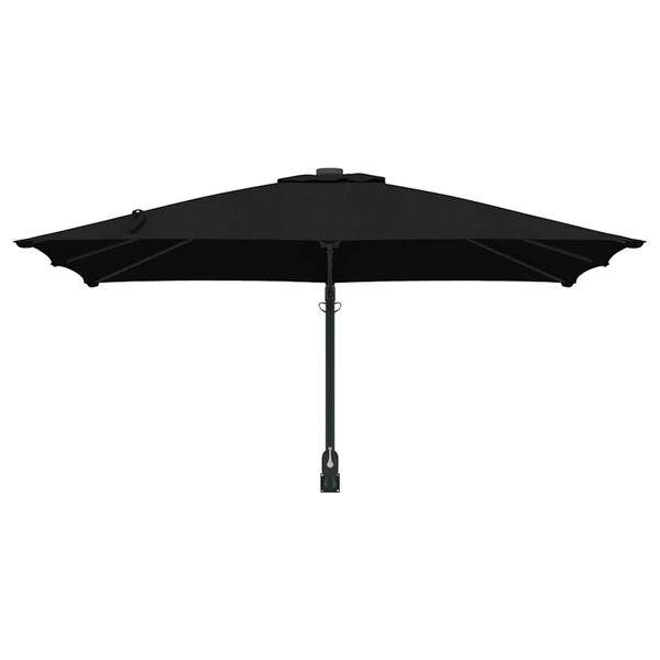 vidaXL Ομπρέλα Κήπου Μαύρο και Μαύρο 248.5 x 247.5 x 160 εκ.