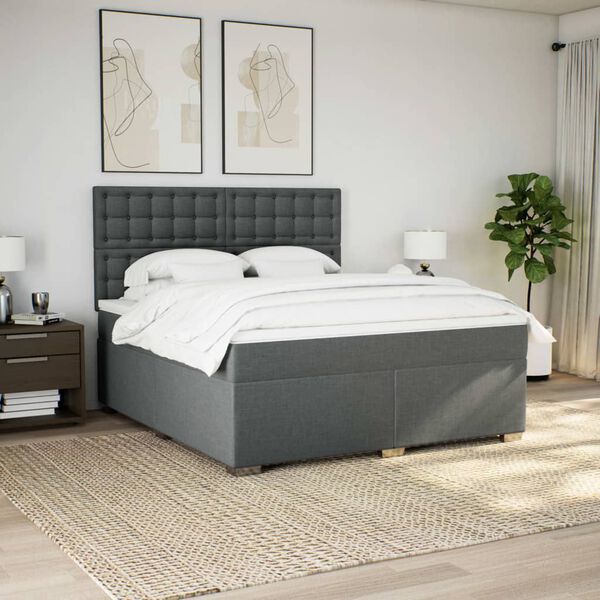 vidaXL &Kappa;&rho;&epsilon;&beta;ά&tau;&iota; Boxspring &mu;&epsilon; &Sigma;&tau;&rho;ώ&mu;&alpha; &Sigma;&kappa;&omicron;ύ&rho;&omicron; &Gamma;&kappa;&rho;&iota; 180x200 &epsilon;&kappa; &Upsilon;&phi;&alpha;&sigma;&mu;ά&tau;&iota;&nu;