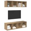 vidaXL &Sigma;&epsilon;&tau; &epsilon;&pi;ί&pi;&lambda;&omicron;&upsilon; &tau;&eta;&lambda;&epsilon;ό&rho;&alpha;&sigma;&eta;&sigmaf; 2 pcs Artisan Oak 37 x 37 x 142,5 &epsilon;&kappa;