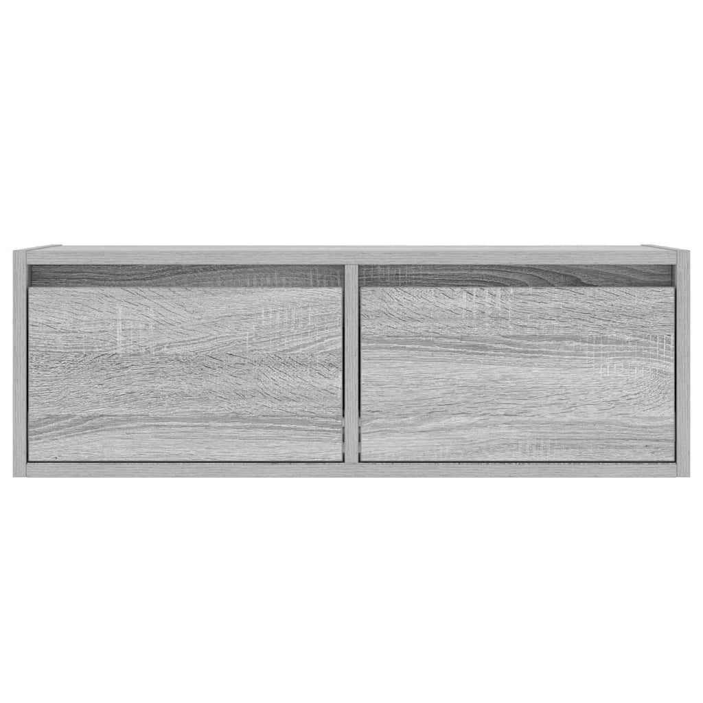 vidaXL Έπιπλο Τηλεόρασης με LED Γκρι Sonoma 75x35,5x25 εκ.