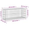 vidaXL Πάγκος Κήπου Συρματοκιβώτιο 103x31,5x42 εκ. Μασίφ Ψευδοτσούγκα