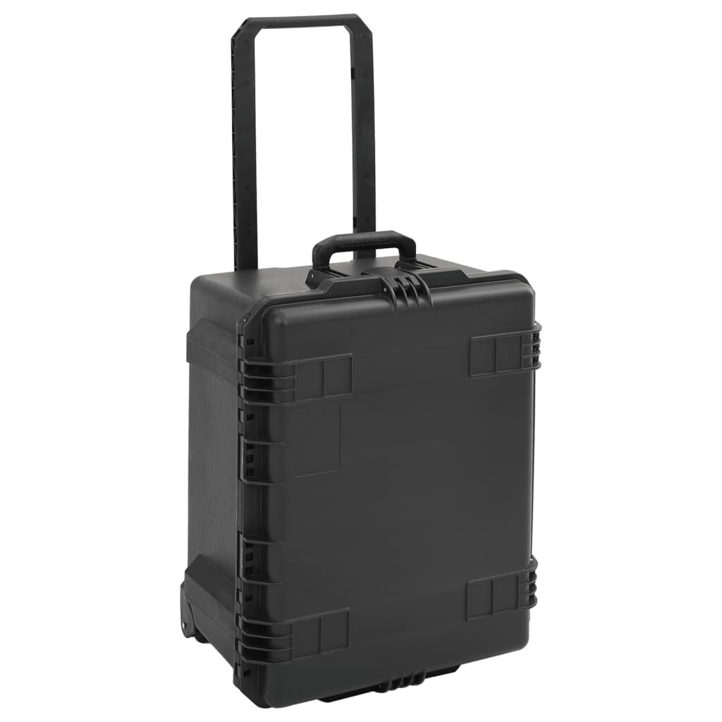 vidaXL Θήκη Πτήσης Φορητή Μαύρη 62,5x49,5x37 εκ. από Πολυπροπυλένιο