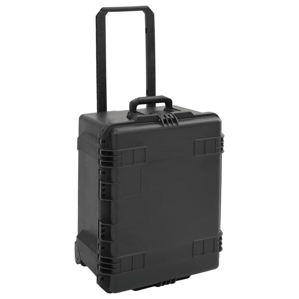 vidaXL Θήκη Πτήσης Φορητή Μαύρη 62,5x49,5x37 εκ. από Πολυπροπυλένιο