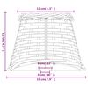 vidaXL Καπέλο Φωτιστικού Καφέ Ø15x12 εκ. από Wicker