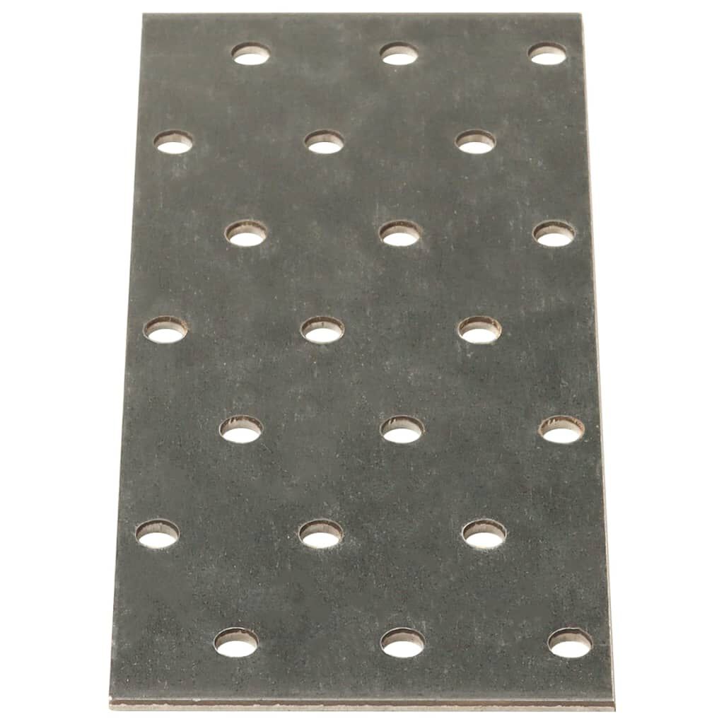 vidaXL Πλάκες Διάτρητες 40 Τεμ. 2 χιλ. 140x60 χιλ. από Γαλβ. Χάλυβα