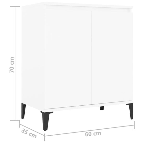 vidaXL Συρταριέρα Λευκή 60 x 35 x 70 εκ. από Επεξεργασμένο Ξύλο