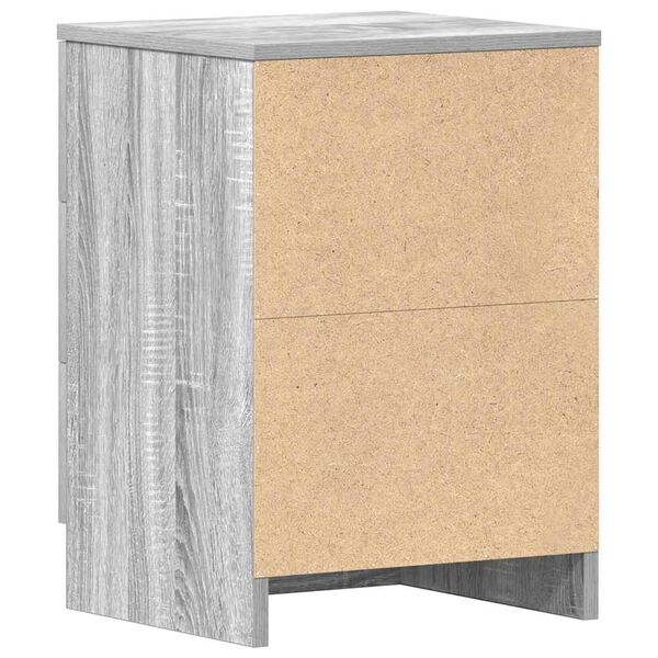 vidaXL Κομοδίνα 2 Τεμ. Γκρι Sonoma 38x35x56 εκ. από Επεξεργασμένο Ξύλο