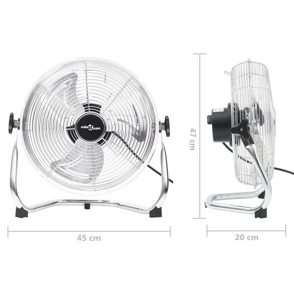 vidaXL Ανεμιστήρας Δαπέδου 3 Ταχυτήτων 45 εκ. 50,7 W