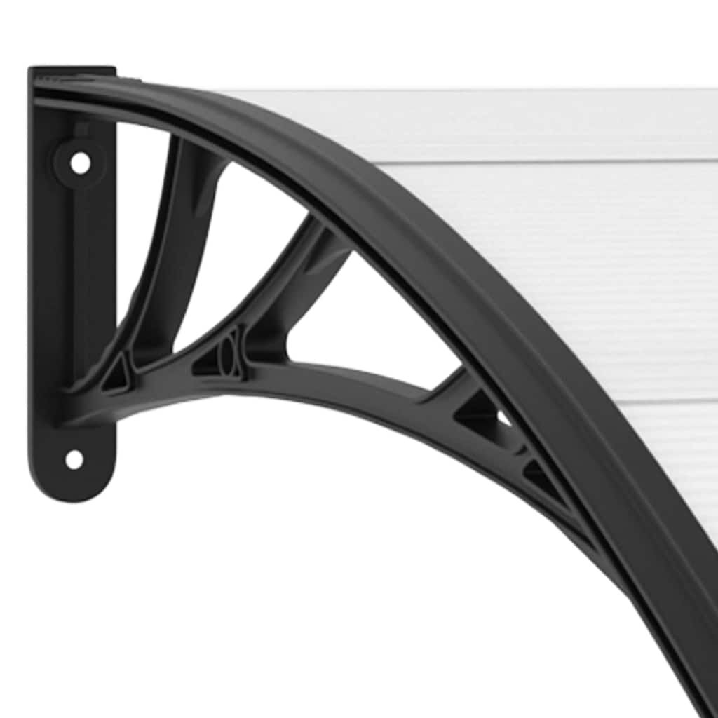 vidaXL Στέγαστρο Πόρτας Μαύρο 200 x 100 εκ. Πολυανθρακικό