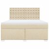 vidaXL &Kappa;&rho;&epsilon;&beta;ά&tau;&iota; Boxspring &mu;&epsilon; &Sigma;&tau;&rho;ώ&mu;&alpha; &Kappa;&rho;&epsilon;&mu; 180x200 &epsilon;&kappa;. &Upsilon;&phi;&alpha;&sigma;&mu;ά&tau;&iota;&nu;&omicron;
