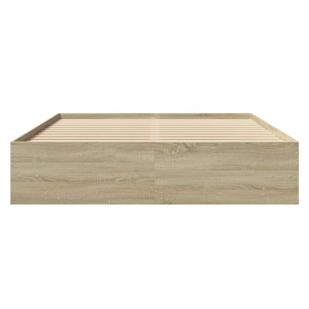 vidaXL Πλαίσιο Κρεβατιού Χωρ. Στρώμα Sonoma Δρυς 160x200 εκ. Επ. Ξύλο