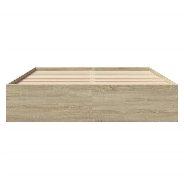 vidaXL Πλαίσιο Κρεβατιού Χωρ. Στρώμα Sonoma Δρυς 160x200 εκ. Επ. Ξύλο