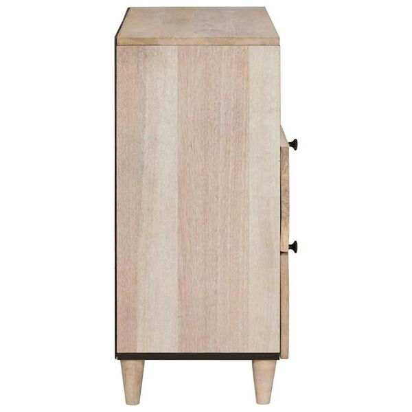 vidaXL Κομοδίνο με συρτάρι Μπεζ 50 x 33 x 60 εκ Μασίφ ξύλο μάνγκο