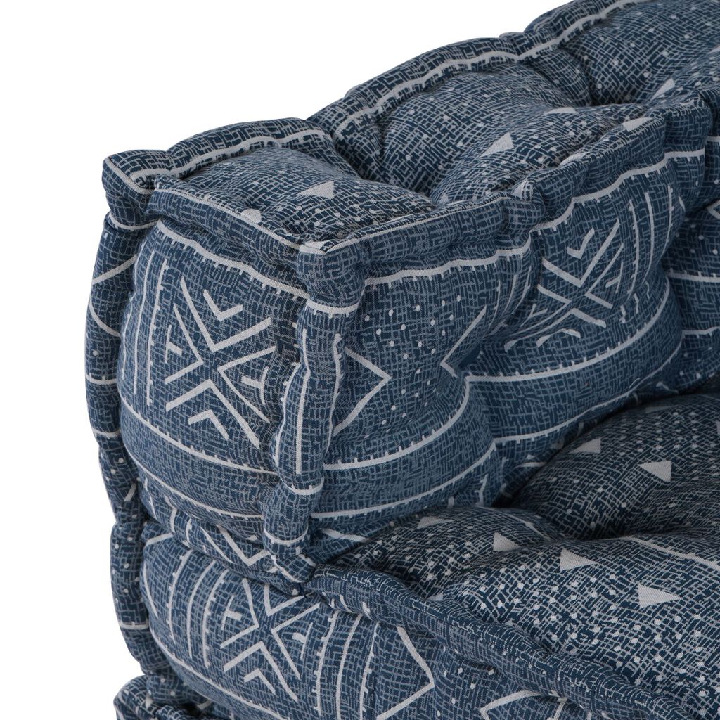 Kαναπές Pouffe 4 Θέσεων Modular Convertible VidaXL από Ίνες Indigo