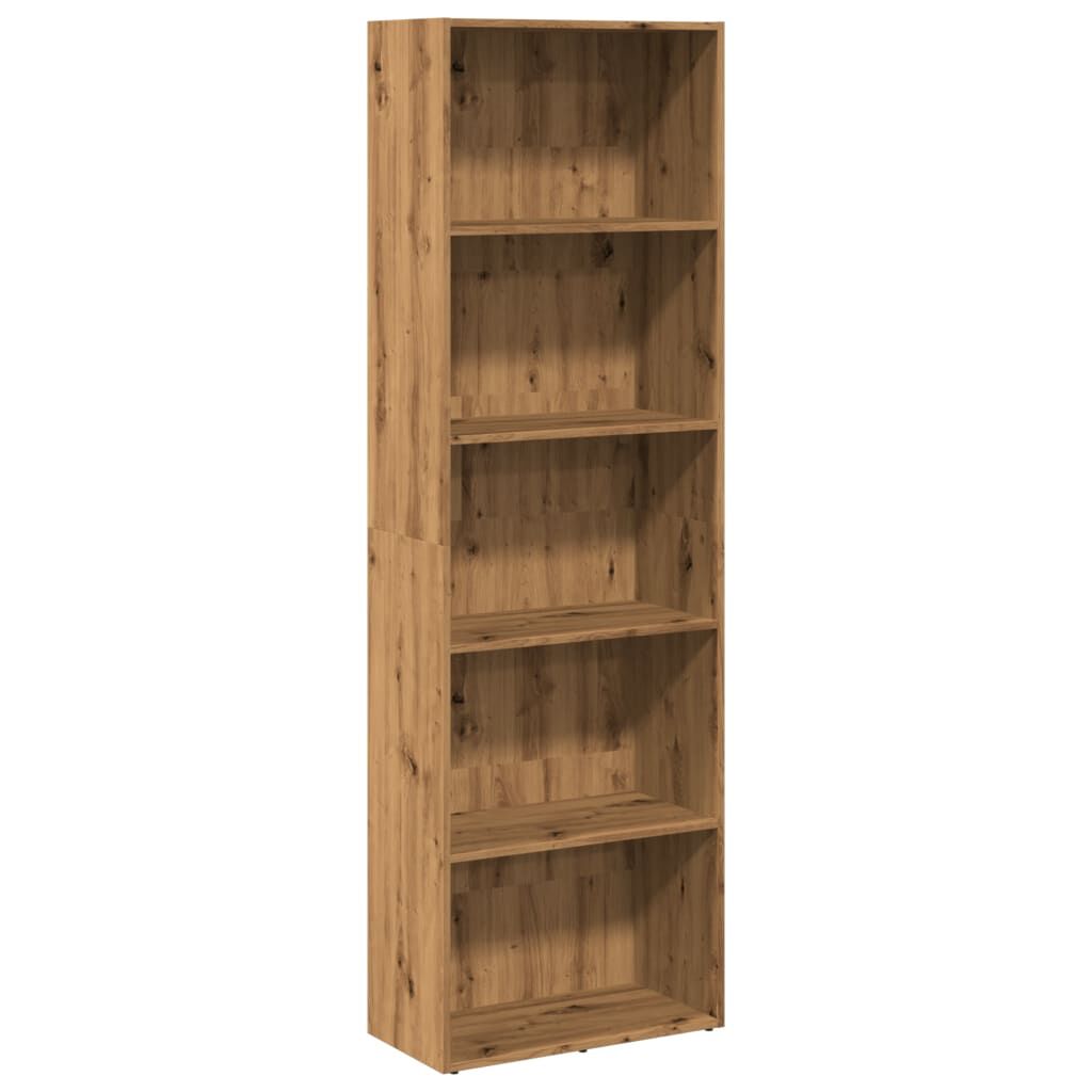 vidaXL Βιβλιοθήκη Αρτισιανή Δρυς 60x30x189 εκ. από Επεξεργασμένο Ξύλο