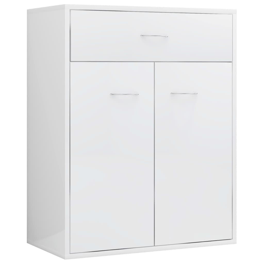 vidaXL Ντουλάπι Γυαλιστερό Λευκό 60 x 30 x 75 εκ. από Επεξ. Ξύλο