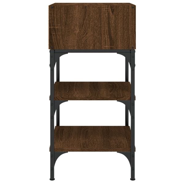 vidaXL Κομοδίνο Καφέ Δρυς 35 x 34,5 x 70 εκ. από Επεξεργασμένο Ξύλο