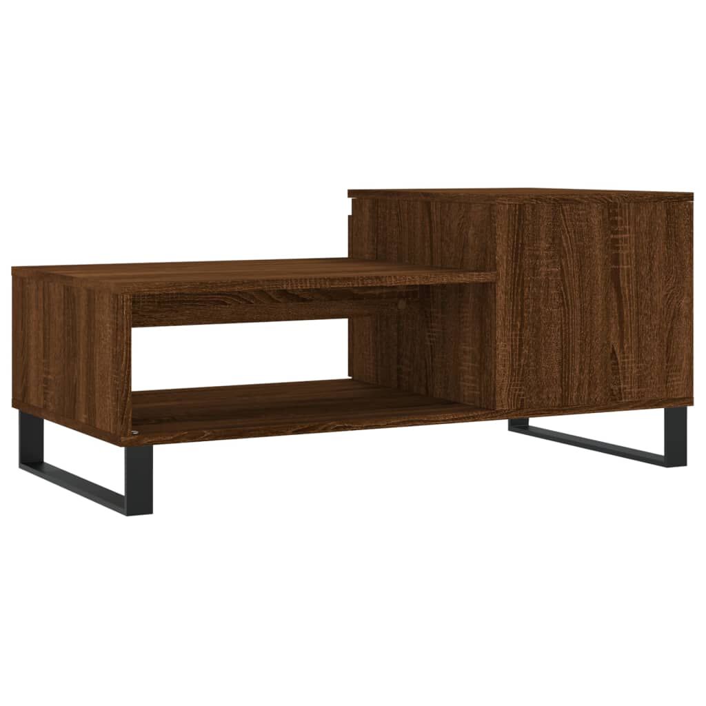 vidaXL Τραπεζάκι Σαλονιού Καφέ Δρυς 100x50x45 εκ. Επεξεργασμ. Ξύλο