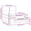 vidaXL Κρεβάτι Boxspring με Στρώμα Σκούρο Πράσινο 140x200εκ. Βελούδινο