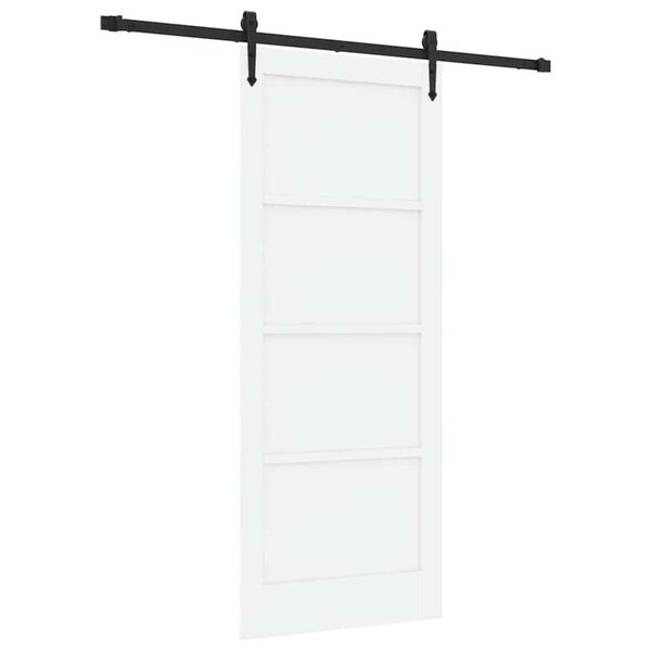 vidaXL Συρόμενη Πόρτα Άλλο ORKDAL Λευκό και μαύρο 83 x 202 εκ.