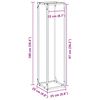 vidaXL Ράφι για καυσόξυλα Ανθρακί 25x25x100 εκ. Ατσάλι ψυχρής έλασης