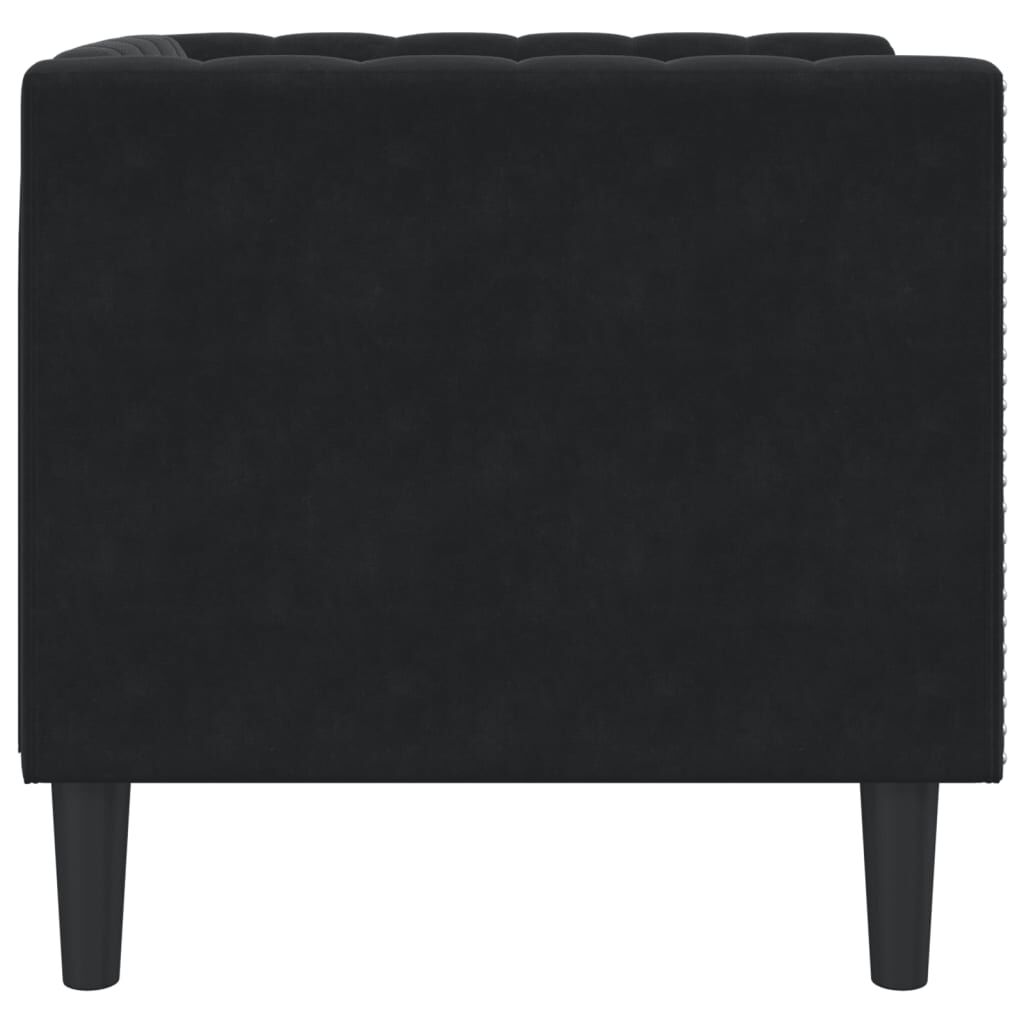 vidaXL Πολυθρόνα Chesterfield Μαύρο Βελούδινη