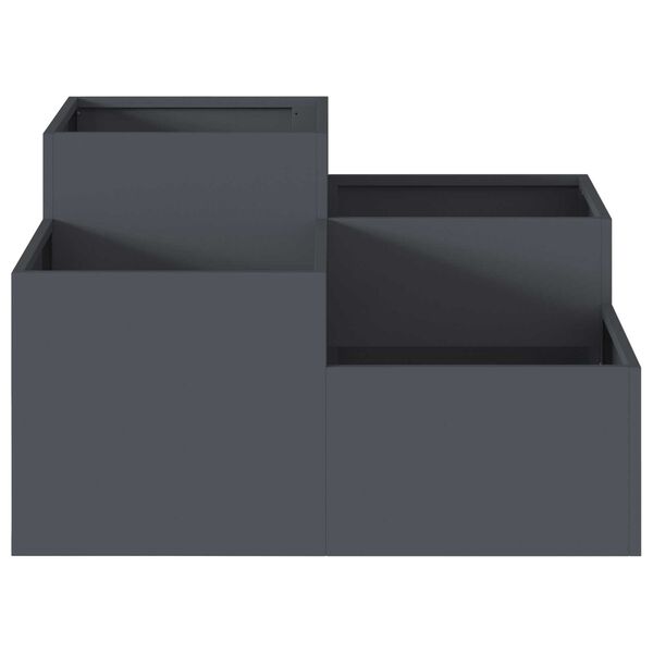 vidaXL Κήπος Γλάστρας 80x80x48 εκ Ανθρακί Ατσάλι