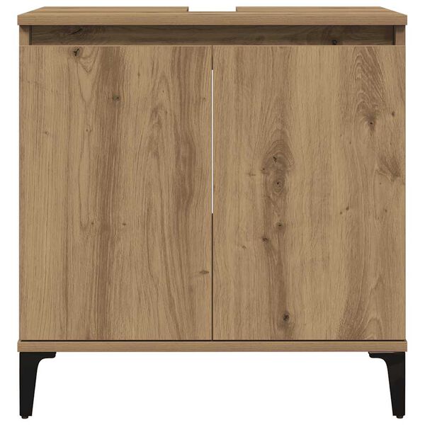 vidaXL Ντουλάπι Νιπτήρα τεχνίτης Δρυς 58x33x60 εκ. Επεξεργασμένο Ξύλο