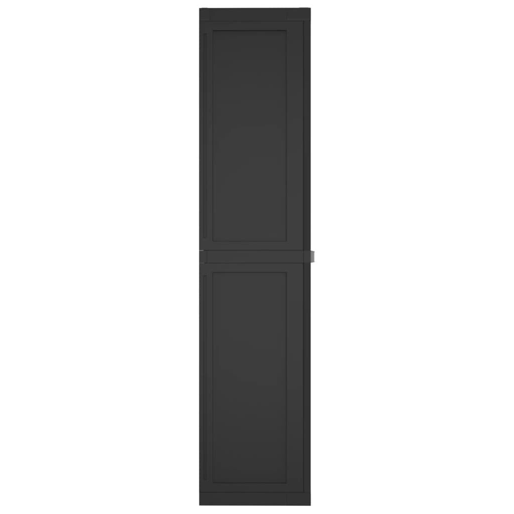 vidaXL Ντουλάπι Αποθ. Εξ. Χώρου Μαύρο 97x37x165εκ. Πολυπροπυλένιο