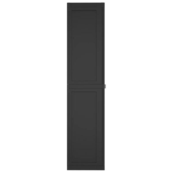 vidaXL Ντουλάπι Αποθ. Εξ. Χώρου Μαύρο 97x37x165εκ. Πολυπροπυλένιο