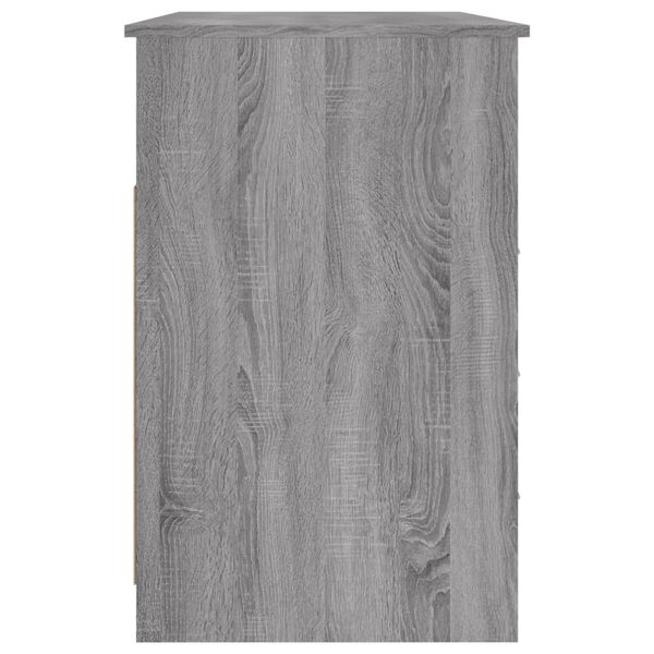 vidaXL Γραφείο με Συρτάρια Γκρι Sonoma 102x50x76 εκ Επεξεργασμένο Ξύλο