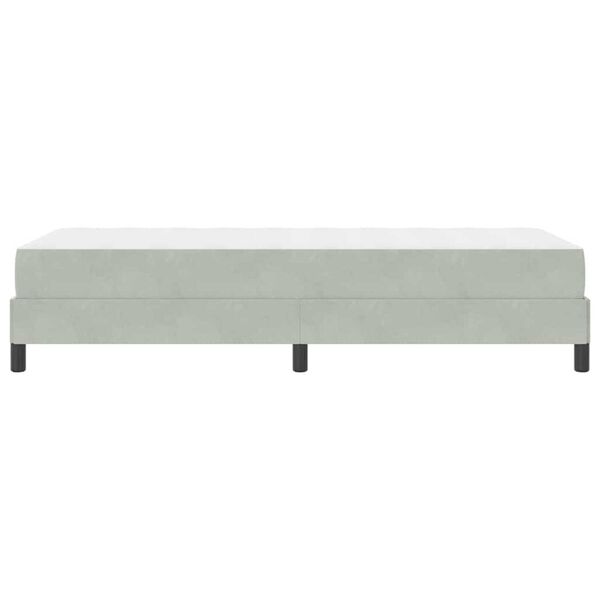 vidaXL Κρεβάτι box spring με στρώμα Ανοιχτό γκρι 90 x 190 cm Βελούδο