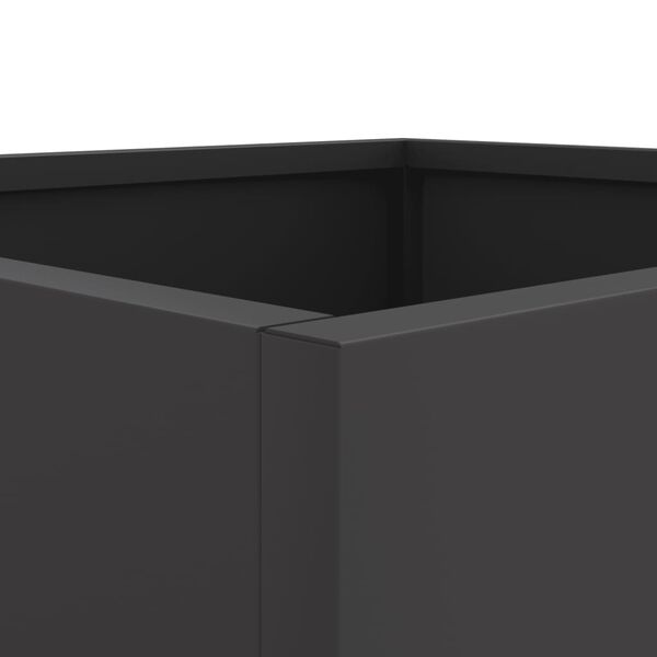 vidaXL Ζαρντινιέρες 2 τεμ. Μαύρες 42x40x39εκ. από Χάλυβα