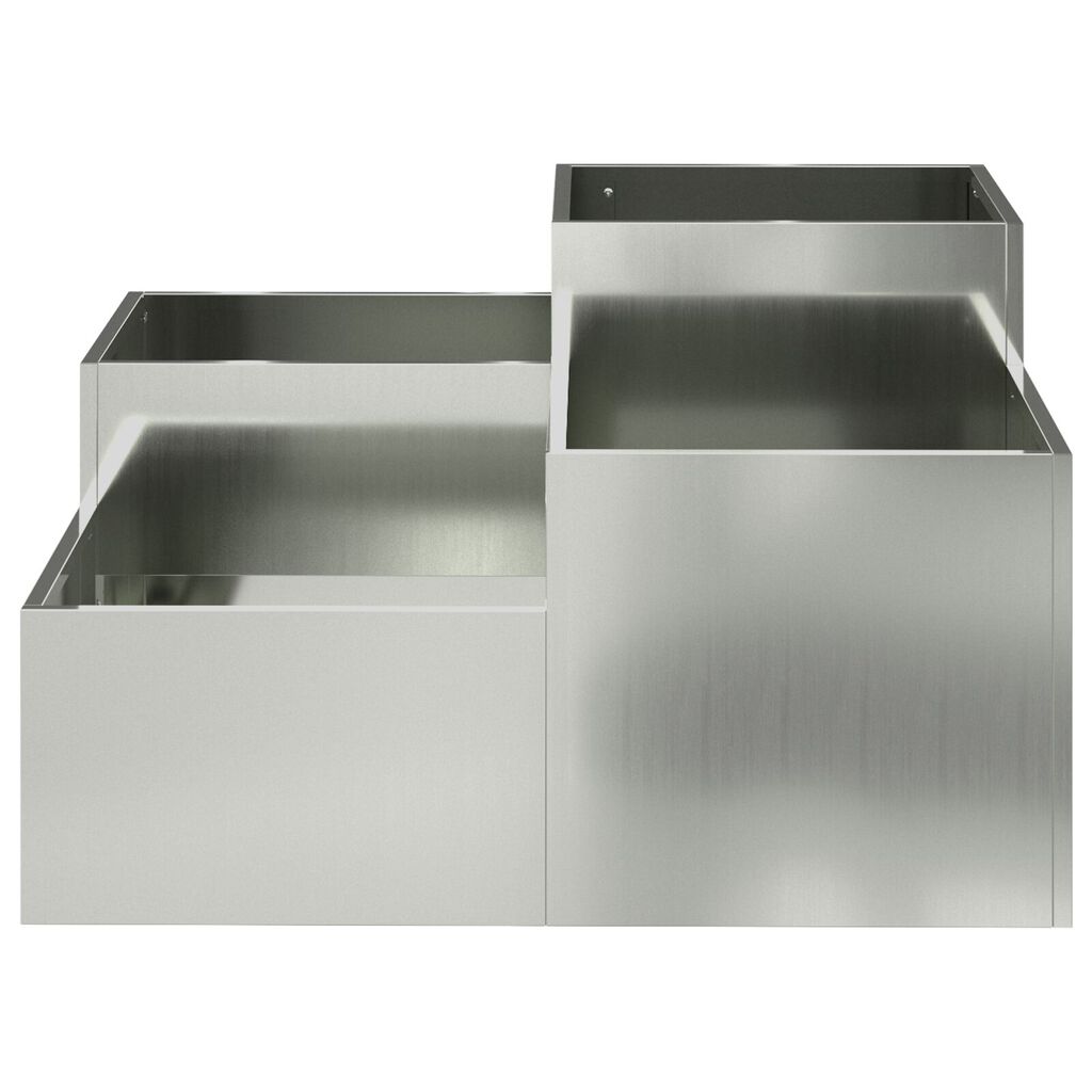 vidaXL Γλάστρα Κήπου 80x80x48 εκ Γαλβανισμένο Ατσάλι