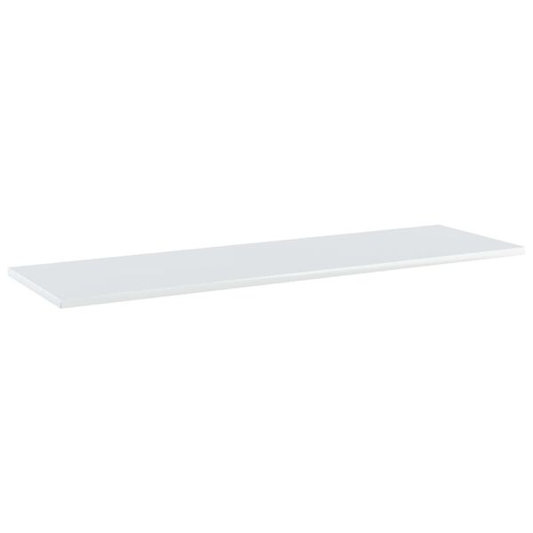 vidaXL Ράφια Βιβλιοθήκης 4 τεμ. Γυαλ. Λευκό 100x30x1,5 εκ. Επεξ. Ξύλο