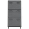 vidaXL Παπουτσοθήκη HAMAR Σκ. Γκρι 59,5x35x117 εκ. Μασίφ Ξύλο Πεύκου