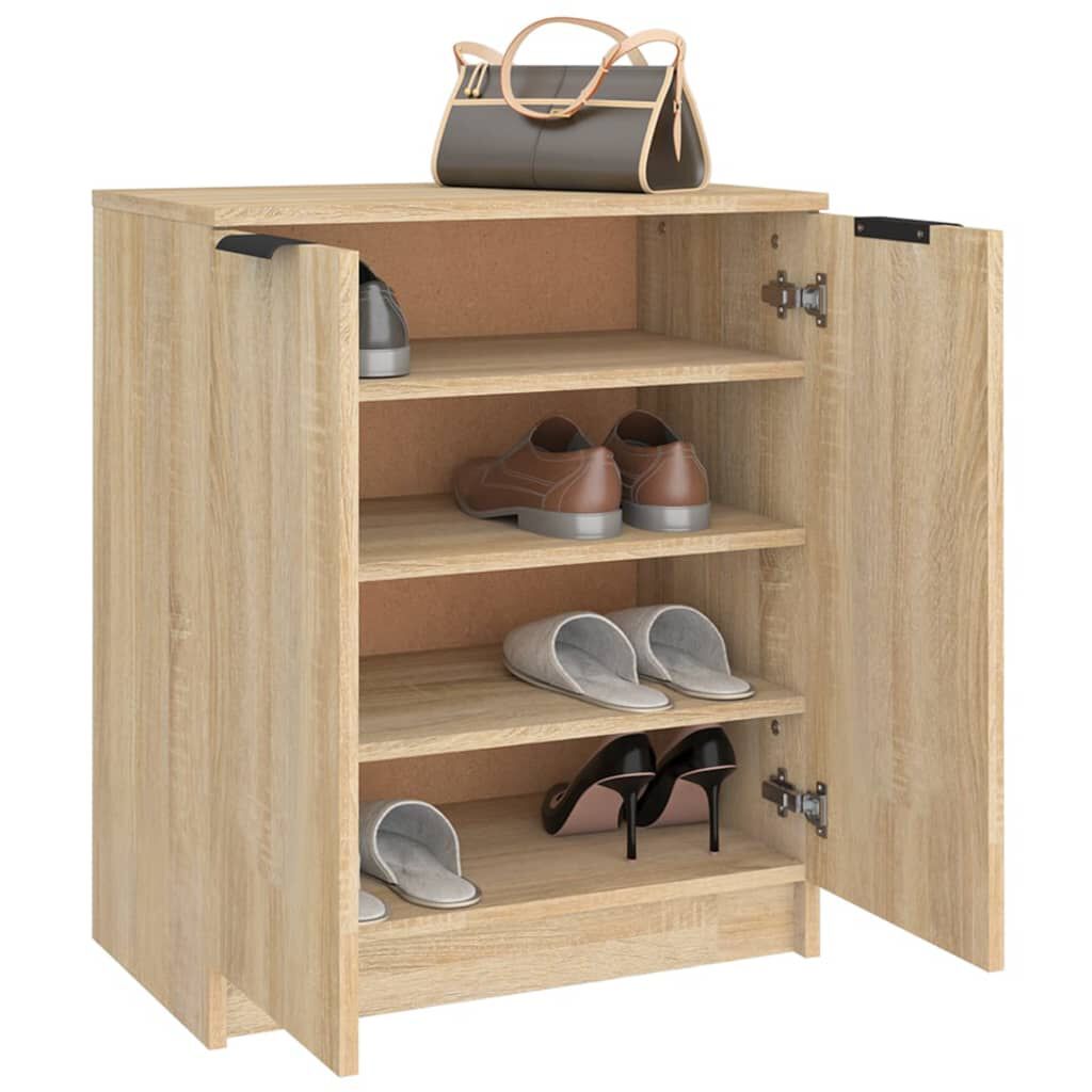 vidaXL Παπουτσοθήκη Sonoma Δρυς 59x35x70 εκ. από Επεξεργασμένο Ξύλο