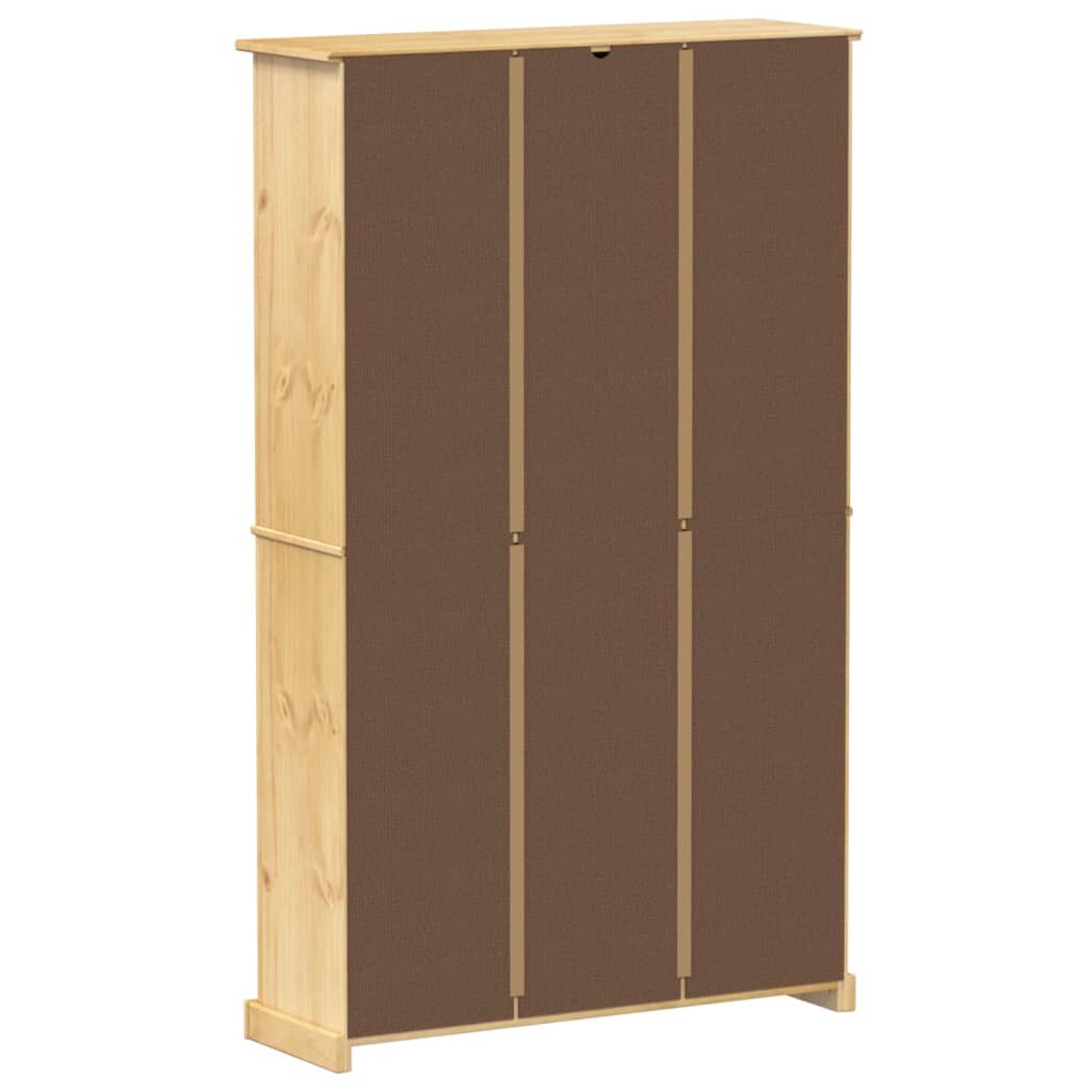 vidaXL Παπουτσοθήκη Corona 99x32x163,5 εκ. από Μασίφ Ξύλο Πεύκου