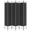 vidaXL Διαχωριστικό Δωματίου με 6 Πάνελ Μαύρο 240x220 εκ. από Ύφασμα