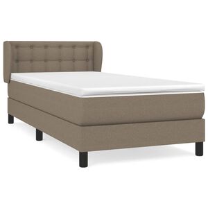 vidaXL &Kappa;&rho;&epsilon;&beta;ά&tau;&iota; Boxspring &mu;&epsilon; &Sigma;&tau;&rho;ώ&mu;&alpha; Taupe 90x190 &epsilon;&kappa;.&Upsilon;&phi;&alpha;&sigma;&mu;ά&tau;&iota;&nu;&omicron;