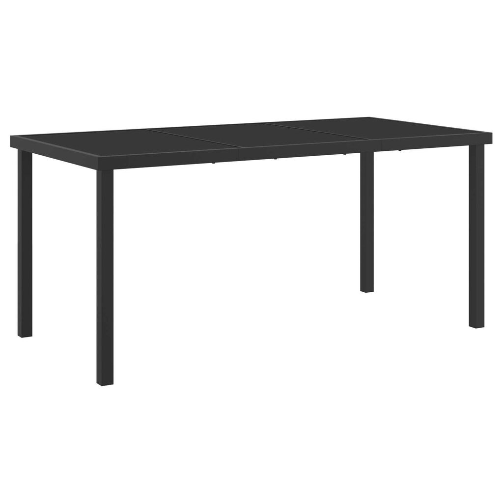 vidaXL Σέτ φαγητού για κήπο Πτυσσόμενος 5 pcs Ανθρακί Ατσάλι
