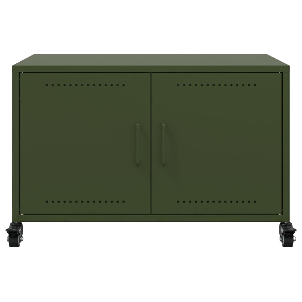 vidaXL Έπιπλο Τηλεόρασης Πράσινο Λαδί 68x39x43,5 εκ. από Ατσάλι