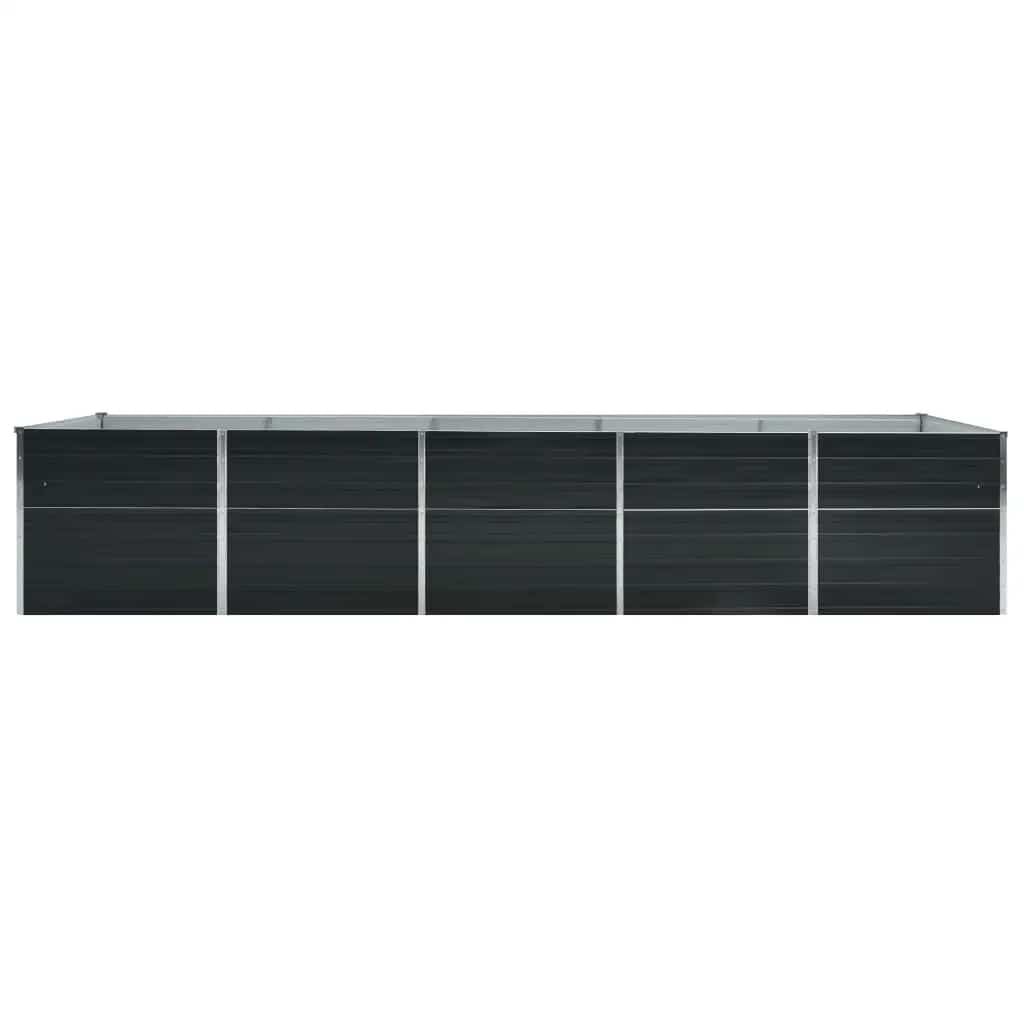 vidaXL Ζαρντινιέρα Υπερυψωμένη Ανθρακί 400x80x77 εκ. Γαλβαν. Χάλυβας