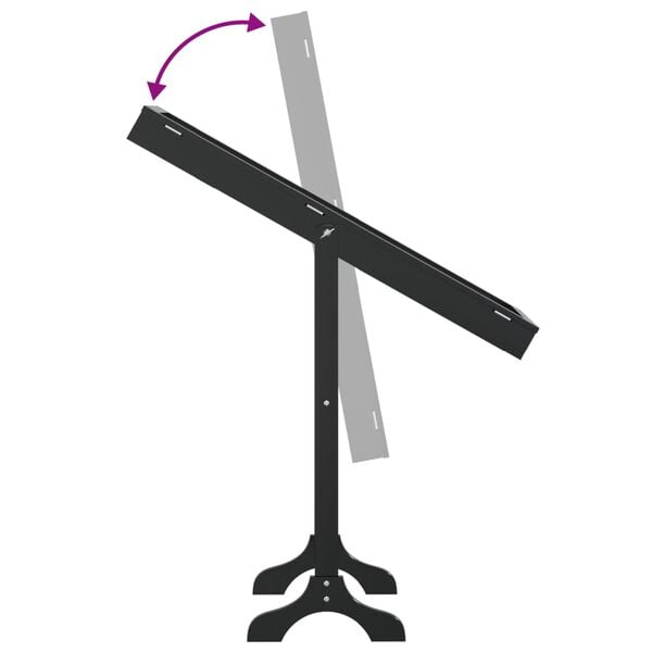 vidaXL Καθρέφτης Επιδαπέδιος Μαύρος 34 x 37 x 146 εκ.