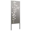 vidaXL Οθόνη Ιδιωτικότητας Κήπου Floral Σκ rusty 50 x 140 εκ