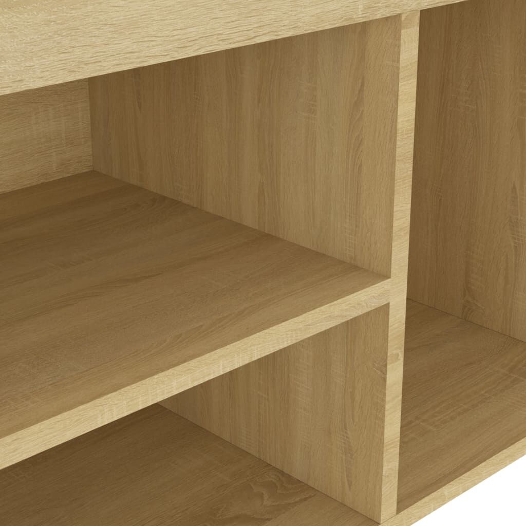 vidaXL Παπουτσοθήκη Sonoma Δρυς 80 x 30 x 47εκ Επεξ. Ξύλο με Μαξιλάρι