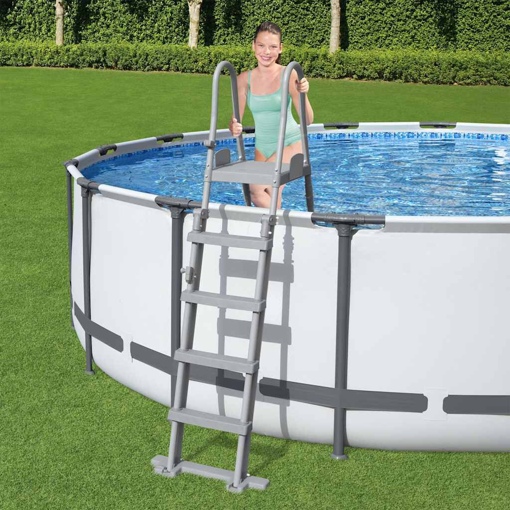 Bestway Flowclear Σκάλα Ασφαλείας Πισίνας με 4 Σκαλοπάτια 132 εκ.